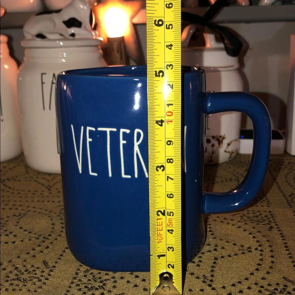 Rae Dunn VETERAN Mug Blue
